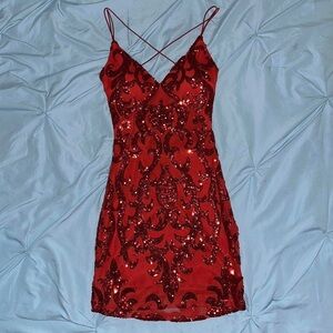 Stunning Red Sequin Dress